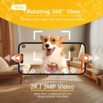 LAXIHUB-PETCAM1T 2K/3MP 2.4GHz+5GHz Wi-Fi Dog Camera with Treat Dispenser - Image 6