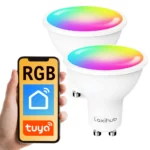 LAXIHUB-SMART Lamp 5W,Dimmable LED Support Amazon Alexa & Google Assistant Light Bulb Colour Changing WiFi x 2pcs. - Image 2